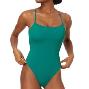 Andie Fiji One Piece Eco-Nylon Peacock Large Long Torso